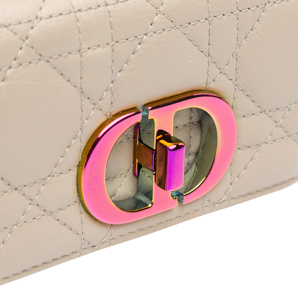 Pre-Loved Dior Micro Supple Calfskin Cannage Caro Bag - Picture 6 of 8